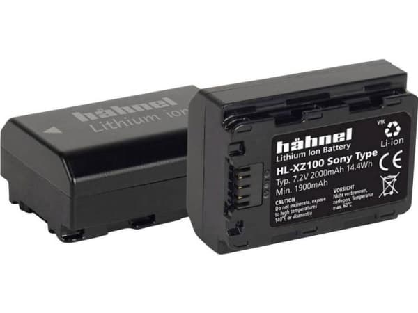 Hähnel Fototechnik HL-XZ100 kamerabatteri Refunder originalbatteri NP-FZ100 7,2 V 2000 mAh