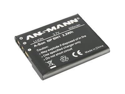 ANSMANN A-Son NP BN 1 - Batteri - Li-Ion - 600 mAh - för Sony Action Cam-HDR-AS30; Cyber-shot DSC-QX10, QX30, TX100, W810, W830, WX170, WX220