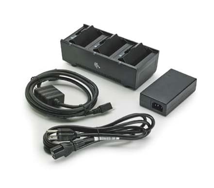 Zebra - Batterilader - 3 x batterier lader - Europa Sort