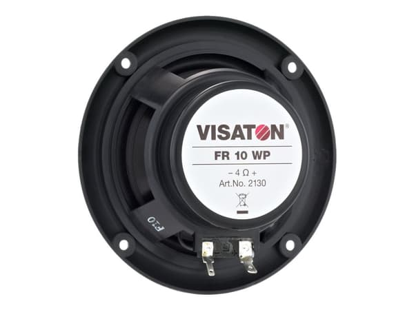 Visaton VS-FR10WP/4B, Seinä-/kattokaiuttimet, 20 W, 30 W, 4 O, 80 – 16000 Hz, Musta