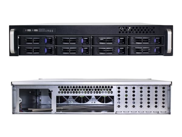 FANTEC SRC-2080X07 - Kan monteras i rack - 2U - SSI CEB - SATA/SAS - hot-swap - eloxiderat aluminium, silvereloxiderad aluminium - USB