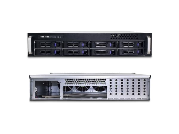 FANTEC SRC-2080X07 - Kan monteras i rack - 2U - SSI CEB - SATA/SAS - hot-swap - eloxiderat aluminium, silvereloxiderad aluminium - USB