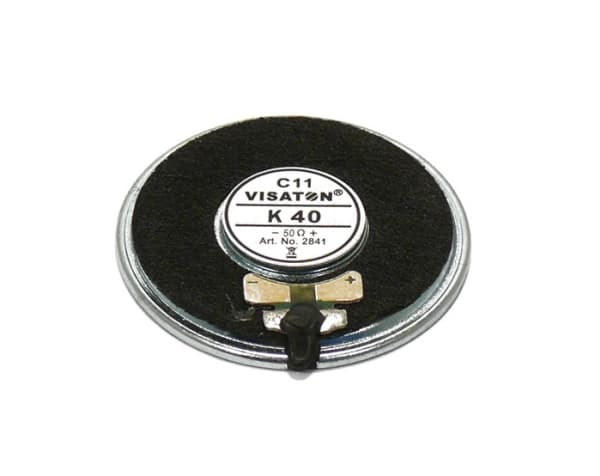 Visaton K 40, 1 W, Rund, 2 W, 50 O, 350 - 6000 Hz, Sort