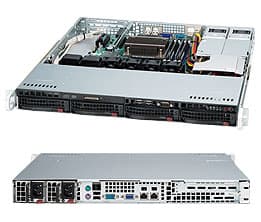 Supermicro SC813M FTQC-R407CB - Rackmonterbar 1U - ATX - SATA/SAS - hot-swap 400 watt - svart