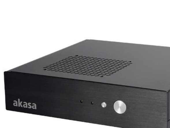 Akasa Cypher, Låg profil (Slimline), PC, Svart, Thin Mini-ITX, SPCC, HDD, Energiljus Svart