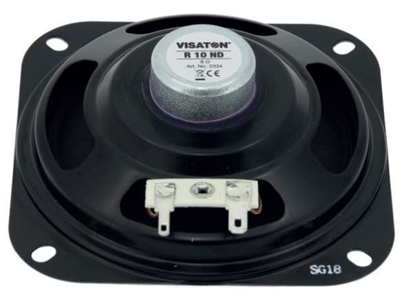 Visaton R 10 ND, Full rekkevidde, 20 W, Rektangulær, 8 O, 120 - 16000 Hz, Sort
