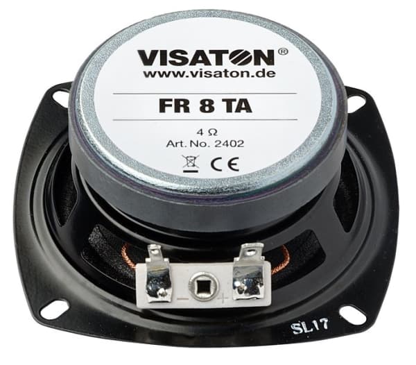 Visaton FR 8 TA, Full rekkevidde, 10 W, Rektangulær, 15 W, 4 O, 100 - 20000 Hz