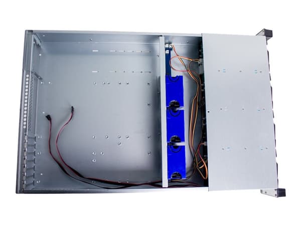 FANTEC SRC-2612X07 - Kan monteras i rack - 2U - SSI EEB - SATA/SAS - hot-swap - ingen strömförsörjning - svart, silver - USB