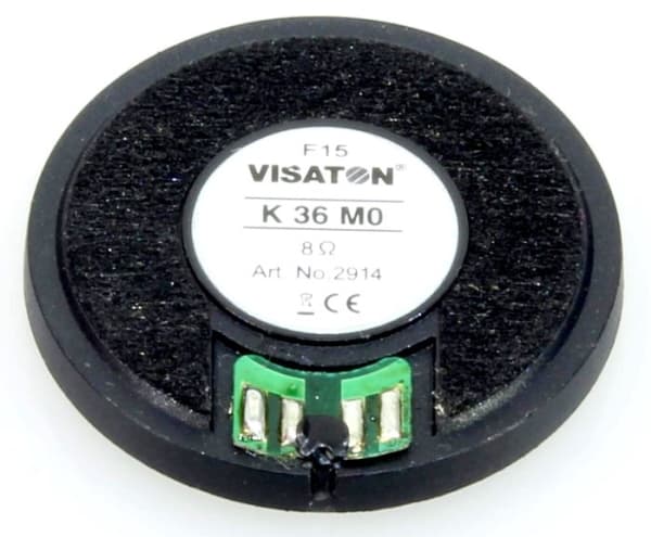 Visaton K 36 MO, 1 W, Pyöreä, 2 W, 8 O, 300 - 20000 Hz, Musta