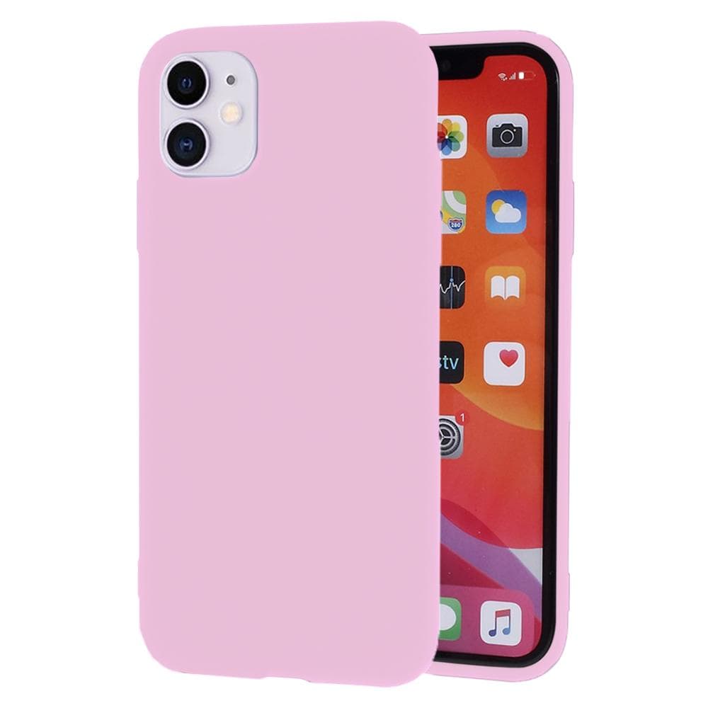 Mjukt Tunnt Mobil-Skydd för iPhone 11 Enfärgat Mobilskal TPU Skal Stötsäker Rosa