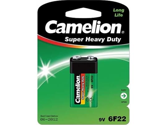 Camelion 6F22-BP1G, Kertakäyttöinen akku, 9V, Sinkki, 9 V, 1 kpl, 84 x 18 x 114 mm