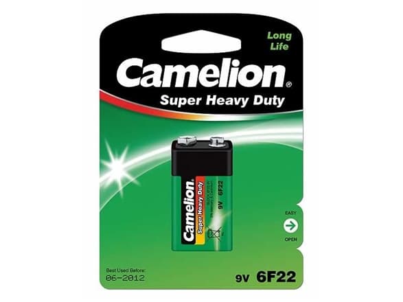 Camelion 6F22-BP1G, Kertakäyttöinen akku, 9V, Sinkki, 9 V, 1 kpl, 84 x 18 x 114 mm