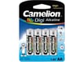 Miniatyrbilde 4 av 4: Camelion Digi Alkaline LR6-BP4 - Batteri 4 x AA-type - Alkalisk - 2800 mAh