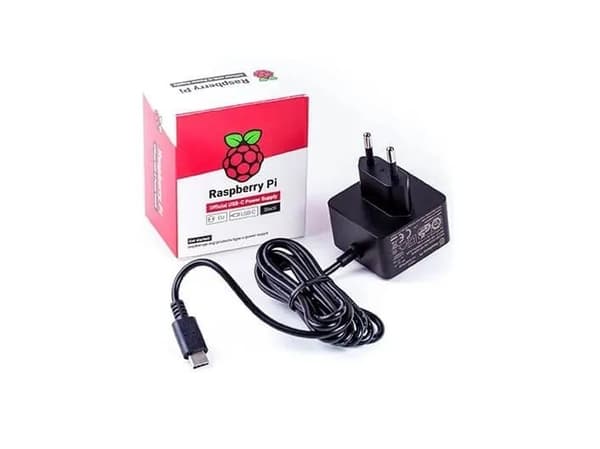 Raspberry Pi - Strømadapter - AC 115/230 V - svart - for Raspberry Pi 4 Model B Sort