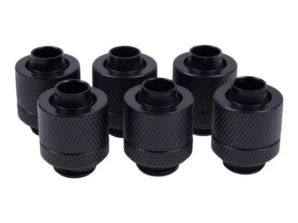 Alphacool Eiszapfen Connector Series - Klämringskoppling för vätskekylsystem - matt svart