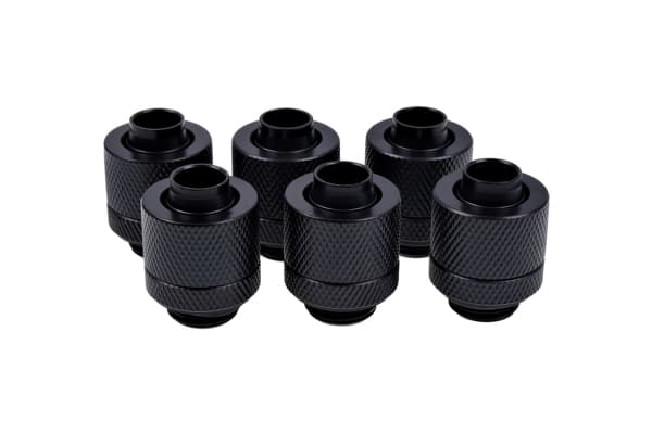 Alphacool Eiszapfen Connector Series - Klämringskoppling för vätskekylsystem - matt svart