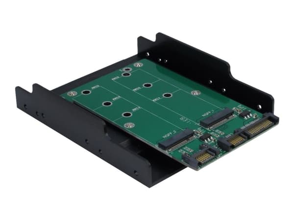 Inter-Tech Trägerrahmen KT005B PCI 3,5" 2xSATA -> 2xM.2 SATA detaljhandel