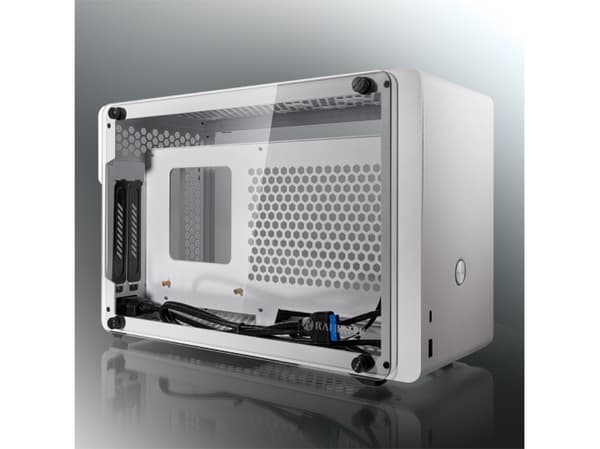 Raijintek Ophion Mini-ITX-kotelo, karkaistu lasi - valkoinen