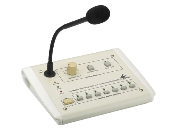 Monacor PA-6000RC, Haastattelumikrofoni, Langallinen, Valkoinen