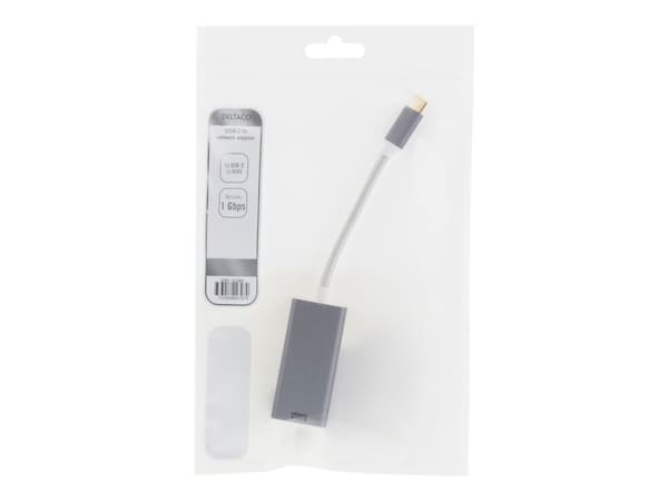 DELTACO USBC-GIGA4 - Nettverksadapter - USB-C 3.1 - Gigabit Ethernet - romgrå