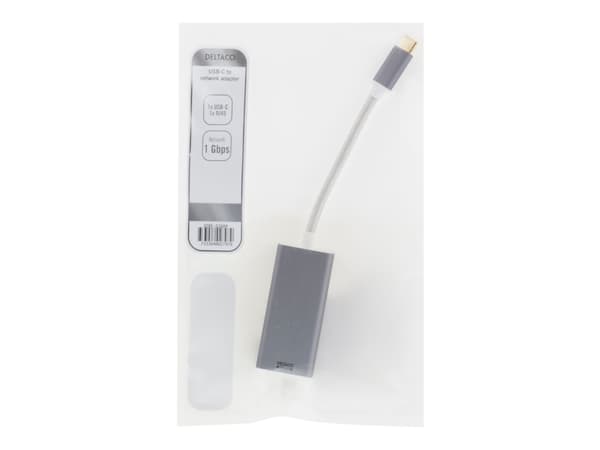 DELTACO USBC-GIGA4 - Nettverksadapter - USB-C 3.1 - Gigabit Ethernet - romgrå