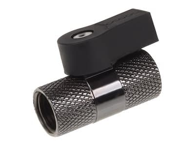 Alphacool 2-way ball valve - Manuell kulventil för vätskekylsystem - svart nickel