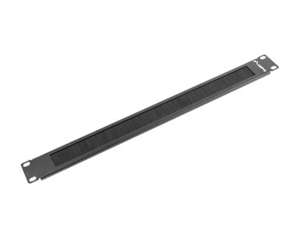 Lanberg - Stativbørstepanel - RAL 9004, svart - 1U - 19"
