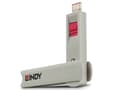 Pikkukuva 1 / 5: Lindy 40425, Porttilukko + avain, USB Type-C, vaaleanpunainen, 5 kpl