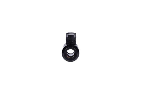 Alphacool Eiszapfen 2-way ball valve G1/4 - Manuell kuleventil for væskekjølesystem - mørkesvart