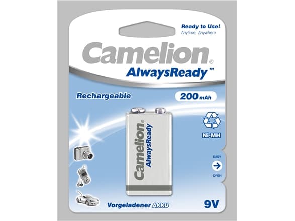 Camelion AlwaysReady NH-9V200AR-BP1 - Akku 9V - NiMH - (ladattava) - 200 mAh