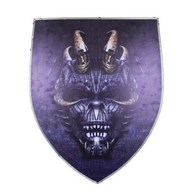 Paholainen puinen käsintehty 60 cm gotiikka viking-kilpi