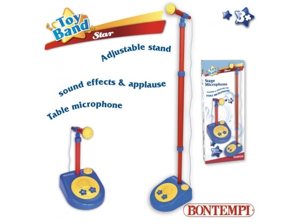 Bontempi Stage Microphone, Lelumikrofoni, 3 vuosi/vuosia, AA, 410 g, Sininen, Punainen, Keltainen