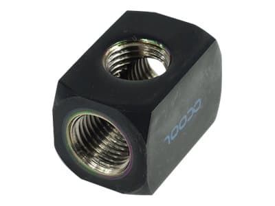 Alphacool HF 3-way connection terminal G1/4 inner thread - Kylvätskesystemterminal - svart