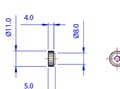 Miniatyrbilde 4 av 5: Koolance monteringsskruer for 25mm vifter på radiatorer