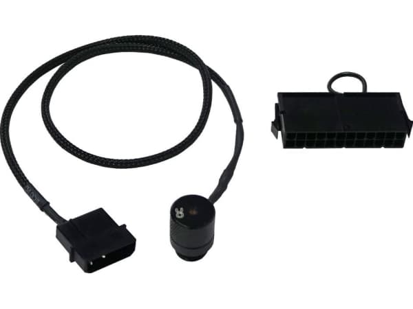 Alphacool 17451, Svart, Vätska, mässing, 1/4", 24 mm, 1,7 cm