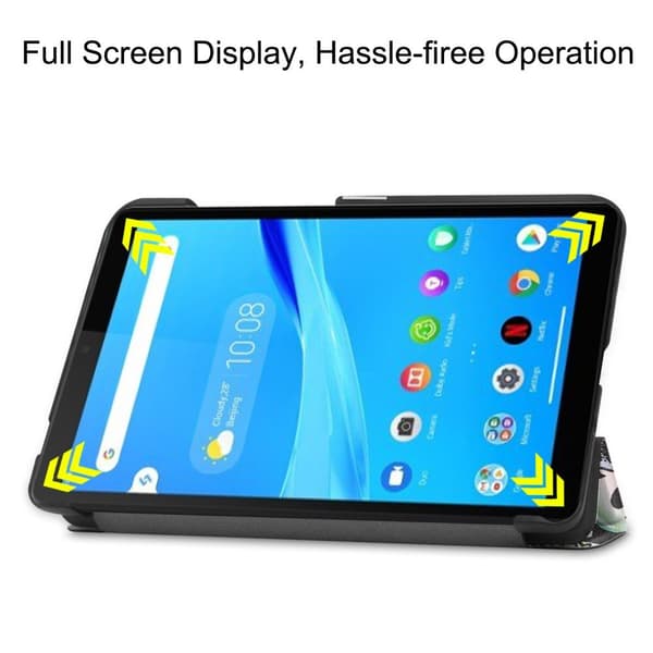 Pattern Tri-fold Stand Cover Lenovo Tab M7 - Graffiti