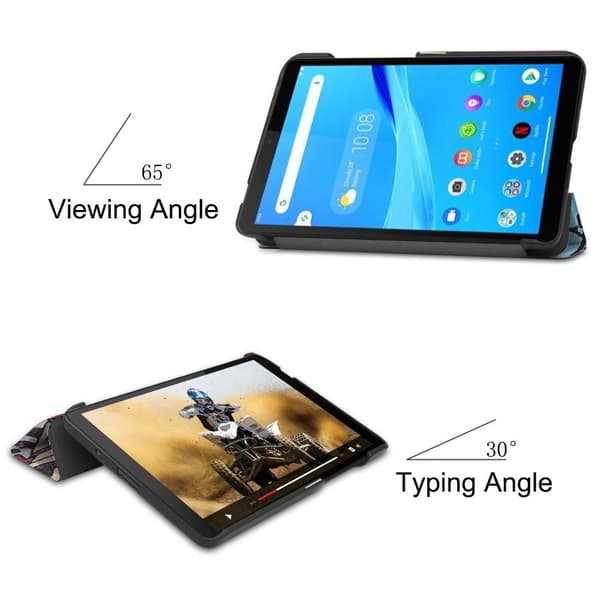 Pattern Tri-fold Stand Cover Lenovo Tab M7 - Graffiti