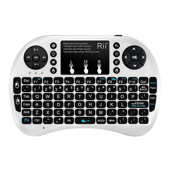 Mini I8 bakgrundsbelyst trådlös pekplatta mus