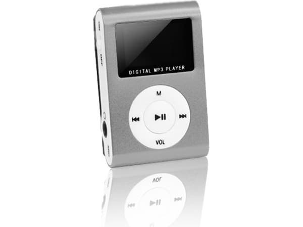 Setty MP3-spelare, grå+örhängen