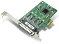 Moxa CP-114EL-DB25M - Seriell adapter - PCIe lav profil - RS-232/422/485 Grønn