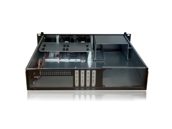 Techly I-CASE IPC-240L, Stativ, Server, Sort, Micro ATX, Mini-ITX, Metall, 2U