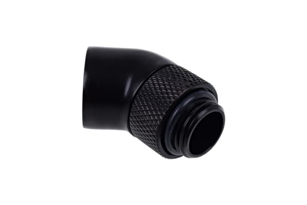 Alphacool Eiszapfen Connector Series - Nestejäähdytysjärjestelmän kulmaliitäntä - syvämusta liitinsovitin
