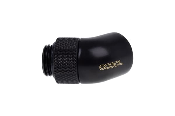 Alphacool Eiszapfen Connector Series - Nestejäähdytysjärjestelmän kulmaliitäntä - syvämusta liitinsovitin