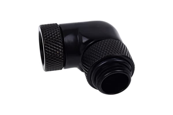 Alphacool Eiszapfen Connector Series - Vinklad monteringsadapter för vätskekylningssystem - svart