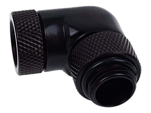 Alphacool Eiszapfen Connector Series - Vinklad monteringsadapter för vätskekylningssystem - svart