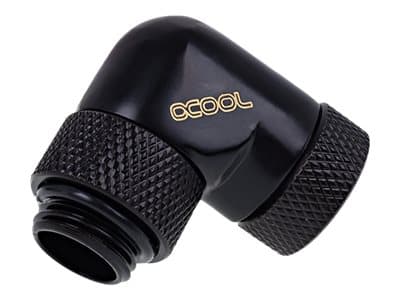 Alphacool Eiszapfen Connector Series - Vinklet armaturadapter for væskekjølesystem - mørkesvart