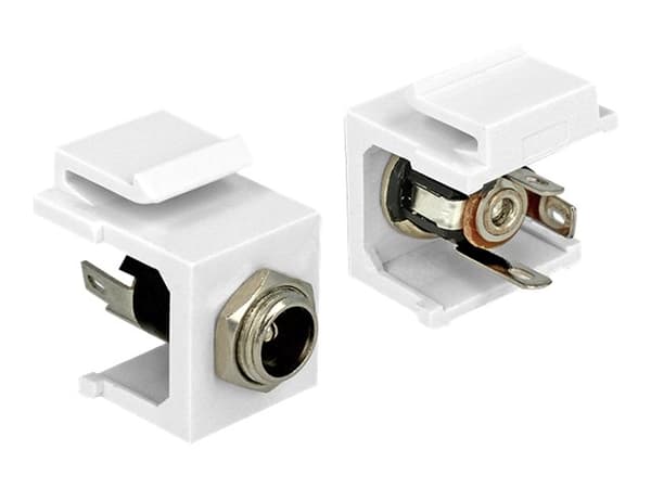 DeLOCK 86373, Metallinen, Valkoinen, DC 5.5 x 2.5 mm, 20,7 mm, 22 mm, 16,3 mm