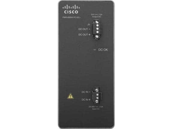 Cisco DC-DC Power Module for POE solution - Strømomformer (DIN-skinnemonterbar) - 18 - 60 V - 65 watt - for Industrial Ethernet 3000 Series