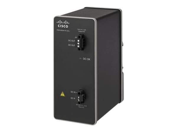 Cisco DC-DC Power Module for POE solution - Strømomformer (DIN-skinnemonterbar) - 18 - 60 V - 65 watt - for Industrial Ethernet 3000 Series Sort