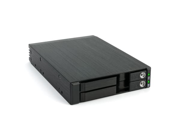 FANTEC MR-25DUAL - Bevegelig lagerrack - 2.5" - SATA 6Gb/s / SAS 6Gb/s - svart